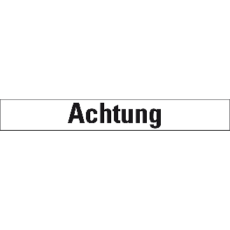 Signalwort Achtung, Folie, selbstklebend, 37x15mm, 30/Bogen, GHS-Verordnung-Beschreibung lesen