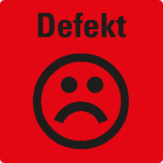 Organisationsetikett Defekt, rot, Haftpapier, ablösbar, 17x17mm, 500/Rolle-Beschreibung lesen