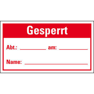 Qualitätsaufkleber Gesperrt, Haftpapier, ablösbar, 40x25mm, 250/Rolle-Beschreibung lesen