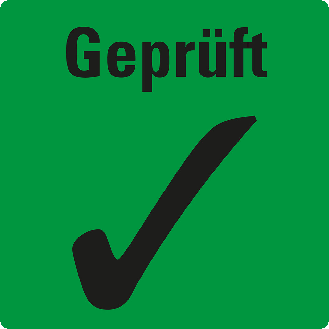 Organisationsetikett Geprüft, grün, Haftpapier, ablösbar, 17x17mm, 500/Rolle-Beschreibung lesen
