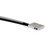 Fibre opt. directe, plast. flexible, tête latérale 15x10x3mm, 2m - E32-D15YR 2M
