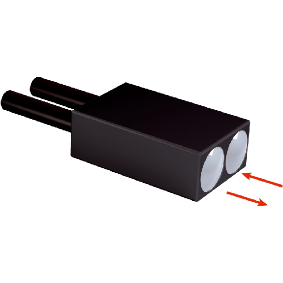 Fibre opt. directe, plast., tête plast., 2m - LL3-DR09-Lire la description