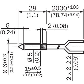 Fibre opt. directe, plast. 2xØ1,0mm, tête pour contrôle de niveau - LL3-DF02-S01-Lire la description