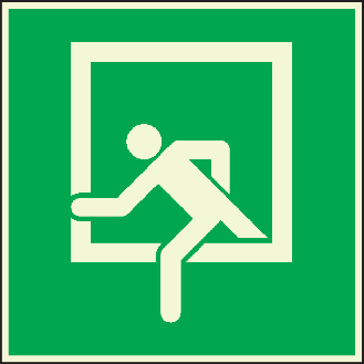 PERMALIGHT power langnachleuchtend Rettungszeichen Notausstieg, ASR/DIN, Kunststoff, 200x200mm-Beschreibung lesen