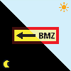 PERMALIGHT power langnachleuchtend Feuerwehrschild BMZ links, Kunststoff, 297x105mm PERMALIGHT power langnachleuchtend Feuerwehrschild BMZ links, Kunststoff, 297x105mm
