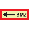 PERMALIGHT power langnachleuchtend Feuerwehrschild BMZ links, Kunststoff, 297x105mm PERMALIGHT power langnachleuchtend Feuerwehrschild BMZ links, Kunststoff, 297x105mm