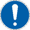 Gebotsschild Allgemeines Gebotszeichen, Folie, selbstklebend, Ø 100mm, ASR A1.3, DIN EN ISO 7010 M001 Gebotsschild Allgemeines Gebotszeichen, Folie, selbstklebend, Ø 100mm, ASR A1.3, DIN EN ISO 7010 M001