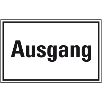 Türhinweisschild Ausgang, Kunststoff, 300x200mm-Beschreibung lesen