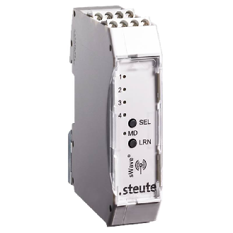 Récepteur radio à contacts secs 4-voies, 24VDC 4 NO, montage rail DIN - 1357703 | RF Rx SW868 4S 24VDC-Lire la description