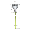 Sonde de niveau capacitive tige 300mm, 1RT, 1 1/2 Gaz, 110/220Vac - SC-A300 110/220Vac"
