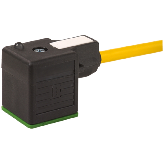 Connect. EV Forme A 18mm 24V LED+ATP; PUR 3x0,75 Jaune Cpc 7.5m - 7000-18021-0360750-Lire la description