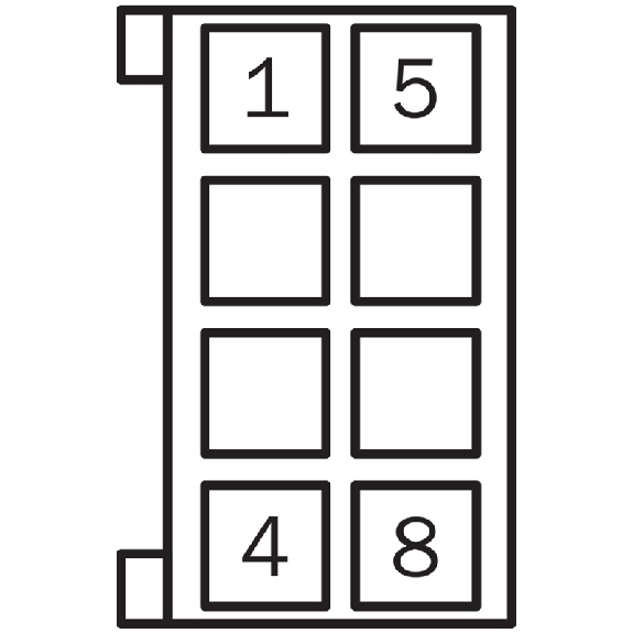 Connecteur Fem Droit 8p; Câble 8 fils 0.4m  - DOL-0B08-G0M4XB1-Lire la description