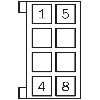 Connecteur Fem Droit 8p; Câble 8 fils 0.4m  - DOL-0B08-G0M4XB1