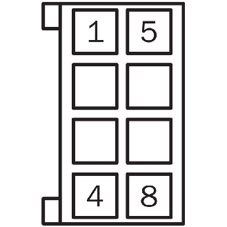 Connecteur Fem Droit 8p; Câble 8 fils 0.4m  - DOL-0B08-G0M4XB1-Lire la description