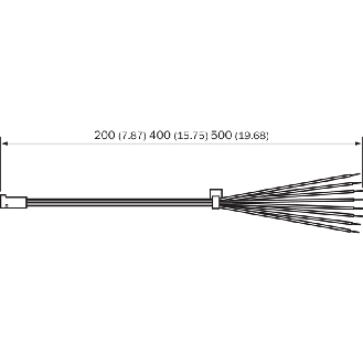 Connecteur Fem Droit 8p; Câble 8 fils 0.4m  - DOL-0B08-G0M4XB1-Lire la description