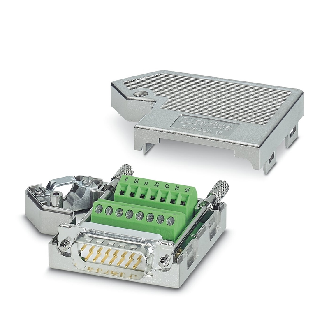 Connecteur SUB-D avec une arrivée de câble, 15 pôles, version mâle - SUBCON 15/M-SH-Lire la description