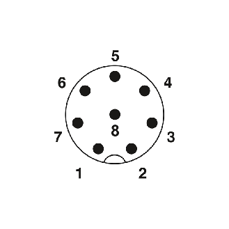M12A Mâle Droit 8p; Bornes à vis max. 0.5mm², Pg9 Ø6-8mm; Blindé - SACC-M12MS-8CON-PG 9-SH-Lire la description