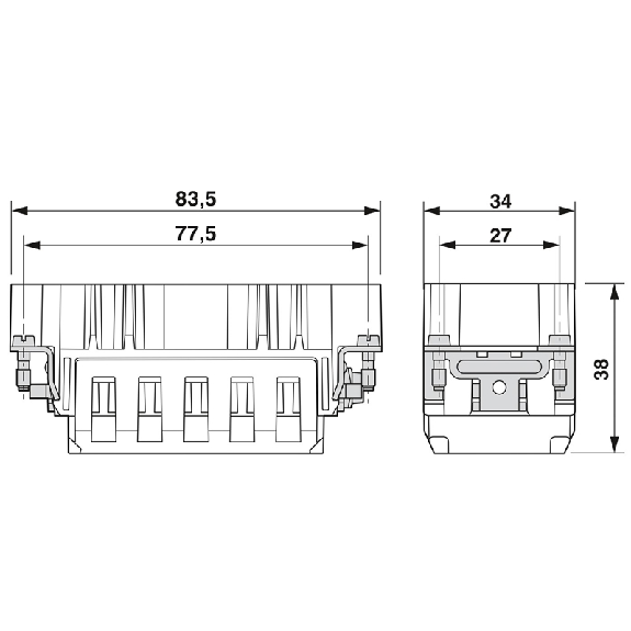 Elément de contact, mâle, 32+PE, Push-in, 500V, 16A, 0,5-2,5mm² - HC-BB32-I-PT-M Elément de contact, mâle, 32+PE, Push-in, 500V, 16A, 0,5-2,5mm² - HC-BB32-I-PT-M-Lire la description