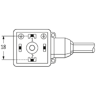 Connect. EV Forme A 18mm 24V LED; PUR 3x0,75 Noir Cpc 3m - 7000-18001-6360300-Lire la description