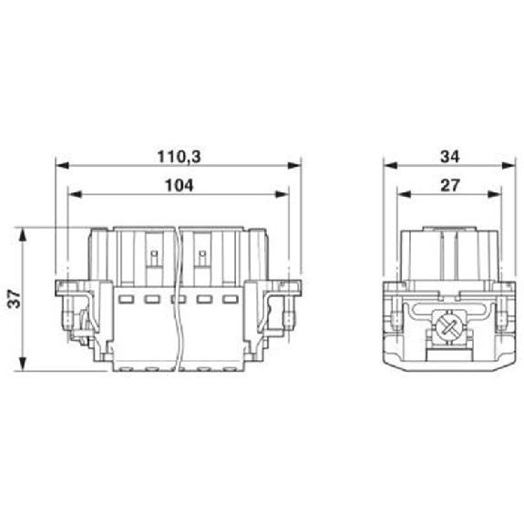 Élément de contact femelle, 24 pôles, Push-in, (1-24) - HC-B24-I-PT-F Élément de contact femelle, 24 pôles, Push-in, (1-24) - HC-B24-I-PT-F-Lire la description