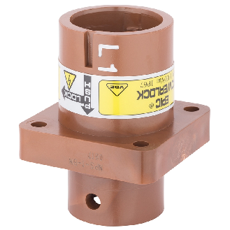 Powerlock; Embase en saillie; section 50-120mm²; L1; Marron - 44420279 | EPIC POWERLOCK A6 S L1/BN BP M12 (1)-Lire la description