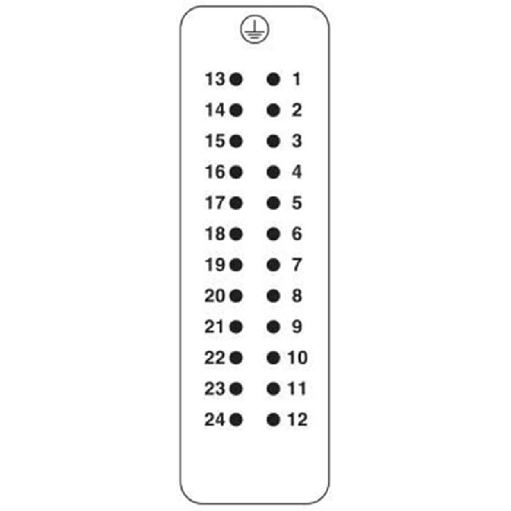 Élément de contact mâle, 24 pôles, Vis, (1-24) - HC-B 24-I-UT-M Élément de contact mâle, 24 pôles, Vis, (1-24) - HC-B 24-I-UT-M-Lire la description