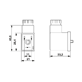 Connect. EV Forme BI 11mm 24V LED+ATP; M16x1,5, Ø6-8mm - SACC-VB-3CON-M16/BI-1L-SV 24V-Lire la description