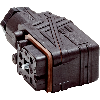 Q7-DC Fem Droit 7p; Bornes à vis 0.25-1mm², Ø4-10mm - DOS-2107-W
