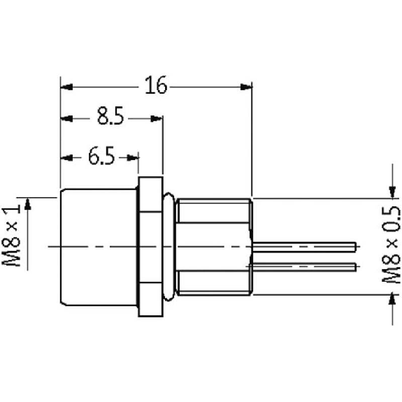 Embase M08 Fem Droit 4p; Câble TPE-S 4x0.25 0.2m - 7000-08581-9690020 Embase M08 Fem Droit 4p; Câble TPE-S 4x0.25 0.2m - 7000-08581-9690020-Lire la description