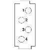 Module 4 contacts de puissance femelle, Push-in, 830 V, 40 A - HC-M-04-PT-F Module 4 contacts de puissance femelle, Push-in, 830 V, 40 A - HC-M-04-PT-F