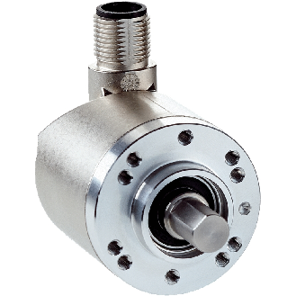 Codeur abs. monotour Axe plein 10mm 16.384 (14 bit) IO-Link, M12 4P - AHS36A-S4QC016384-Lire la description