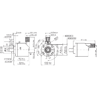 Codeur abs. monotour Axe plein 10mm 16.384 (14 bit) IO-Link, M12 4P - AHS36A-S4QC016384-Lire la description