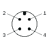 Codeur abs. monotour Axe plein 10mm 16.384 (14 bit) IO-Link, M12 4P - AHS36A-S4QC016384
