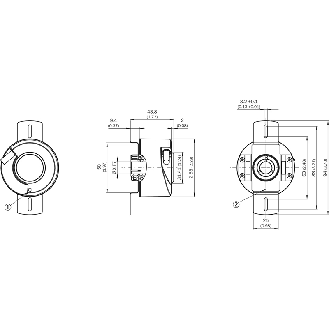 Codeur inc. Ø60mm Axe creux 8mm 0500i/t 10-27V HTL/PushPull C5m - DBS60E-BBEM00500-Lire la description