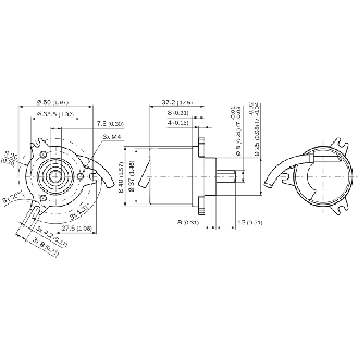 Codeur inc. Ø50mm Axe plein 8mm 0100i/t 7-30Vdc HTL/PushPull M12 8P+C - DBS50E-SKEP00100-Lire la description