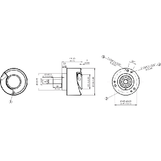 Codeur inc. Ø60mm Axe plein 10mm 01000i/t 5V TTL/RS422 M12 8P+C0.5m - DBS60E-S4AP01000-Lire la description
