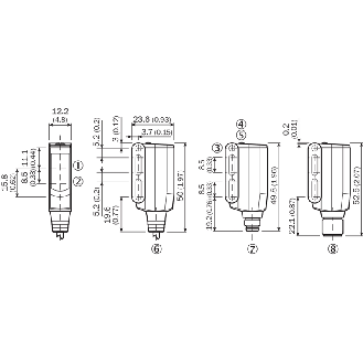 Cellule EAP PNP P=350mm Pot. IR LO/DO / M12 4P - WTB9-3P2411S09-Lire la description