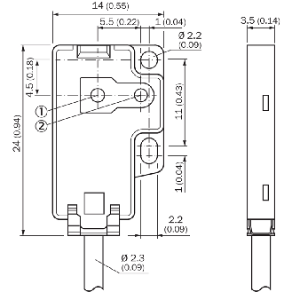 Cellule EAP PNP P=35mm PinPoint LO / M08 3P+C0.2m - GTB2F-P5131-Lire la description