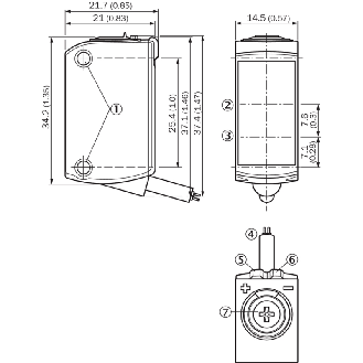 Cellule Directe PNP P=900mm IR LO/DO Inox V4A / Câble 2m - GTE6-F2421V-Lire la description