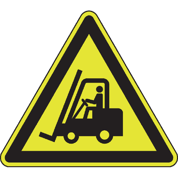 PERMALIGHT power langnachleuchtend Warnschild Warnung vor Flurförderzeugen, Folie, fluoreszierend, SL 200mm-Beschreibung lesen