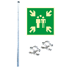 Kit de signalisation de point de rassemblement photoluminescent Kit de signalisation de point de rassemblement photoluminescent