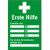 Aushang Erste Hilfe, Kunststoff, 200x300mm Aushang Erste Hilfe, Kunststoff, 200x300mm