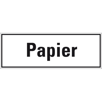 Hinweisschild Papier, weiß/schwarz, Folie, selbstklebend, 297x105mm-Beschreibung lesen