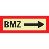 PERMALIGHT power langnachleuchtend Feuerwehrschild BMZ rechts, Folie, selbstklebend, 297x105mm PERMALIGHT power langnachleuchtend Feuerwehrschild BMZ rechts, Folie, selbstklebend, 297x105mm