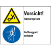 Kombischild Vorsicht!Absturzgefahr..., Kunststoff, 200x150mm, ISO 3864-2 Kombischild Vorsicht!Absturzgefahr..., Kunststoff, 200x150mm, ISO 3864-2