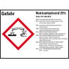 GHS-Etikett Natriumhydroxid 25%, GefStoffV/GHS/CLP, Folie, 148x105mm, 4/Bogen GHS-Etikett Natriumhydroxid 25%, GefStoffV/GHS/CLP, Folie, 148x105mm, 4/Bogen