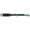 M08A Fem Droit 3p; Câble PVC UL/CSA 3x0.25 Noir 2m - 7000-08041-6100200