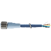 M12A Fem Droit 5p Inox F&B; Câble TPE-S 5x0.34 Bleu 15m - 7024-12241-3391500