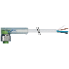 M12A Fem Coudé 4p LED PNP; Câble PUR (UL/CSA) 4x0.34 Gris Cpc 5m - 7000-12421-2340500