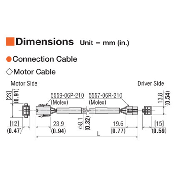 Câble de raccordement moteur/Carte de commande série RKII, 3m - CC030VPF Câble de raccordement moteur/Carte de commande série RKII, 3m - CC030VPF-Lire la description